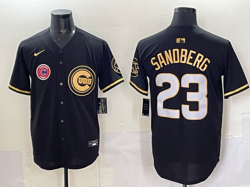 Men Chicago Cubs #23 Sandberg black Nike MLB 2025 Jersey 015->chicago cubs->MLB Jersey